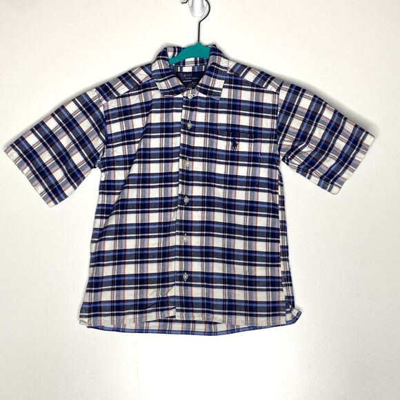 Polo Ralph Lauren Plaid Short Sleeve Button Down Shirt Boy's Size 4 - Picture 5 of 5